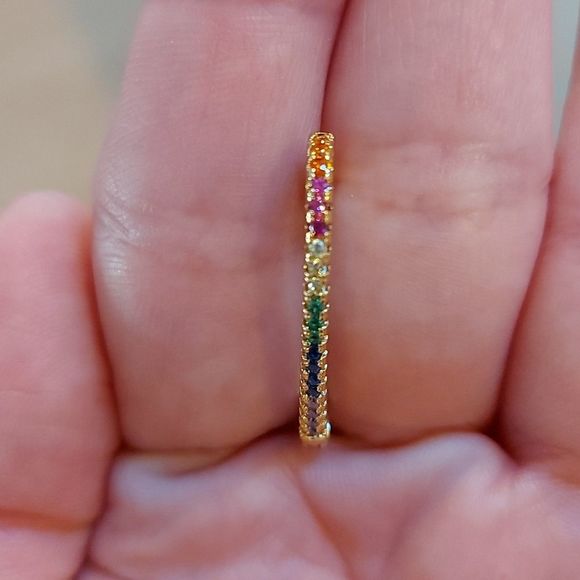 Mandala crystal heart hoops - Picture 2 of 3